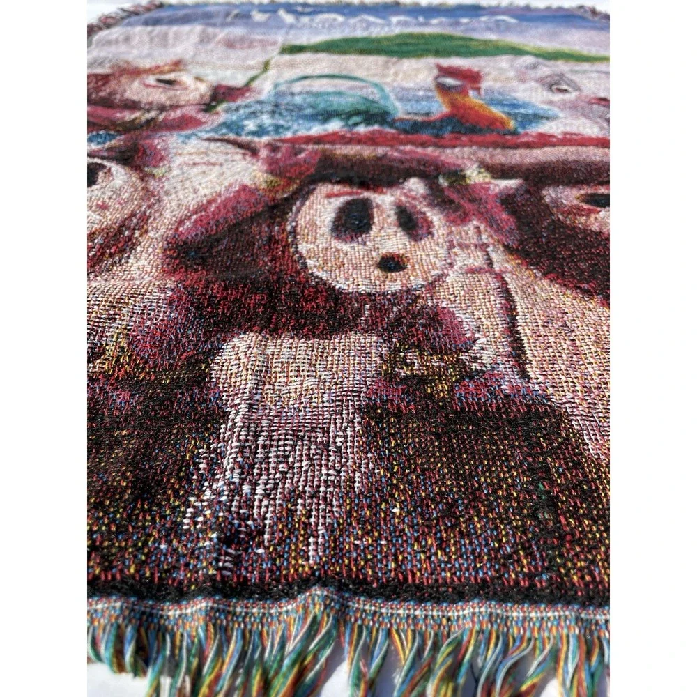 Walt Disney Moana 2 Throw Blanket Hei Hei Pua Promo 32X49 Rug Bed Decor